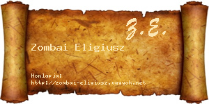 Zombai Eligiusz névjegykártya